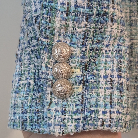 Zara *Bloggers Favorite* Tweed Double Breasted Blazer - Picture 6 of 8